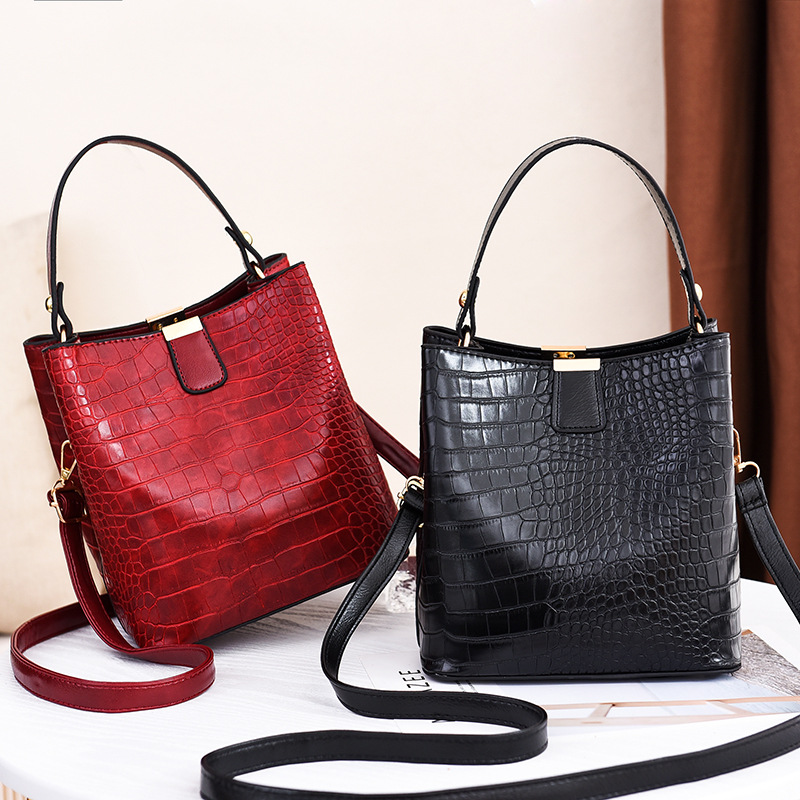 Luxury Bags Louis Vuitton - Bolsa de couro de pedra vintage
