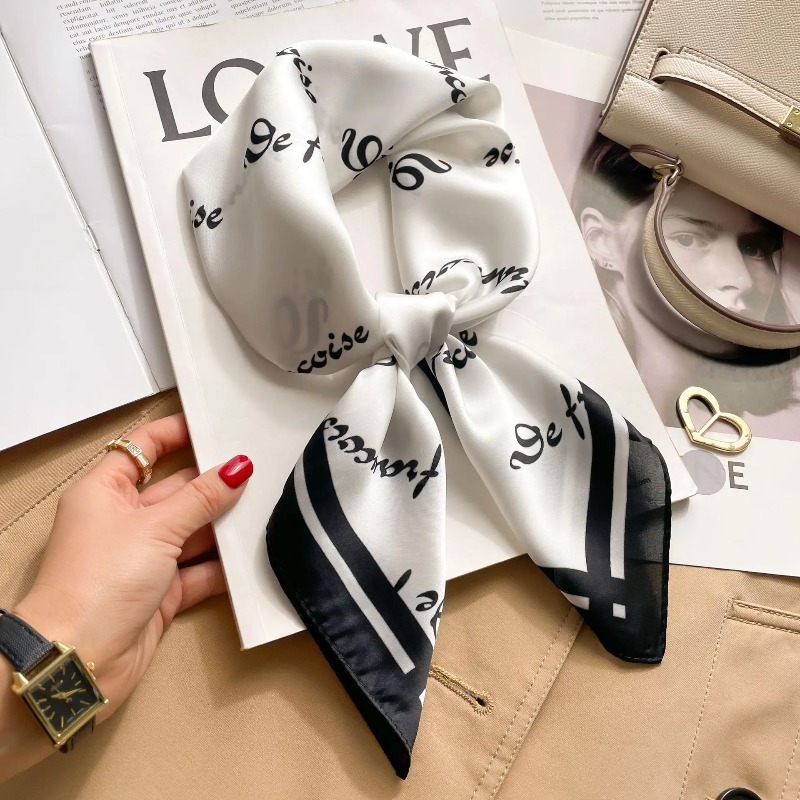 Luxury Bags Expensive - Lenço Quadrado de Seda Luxuosa para